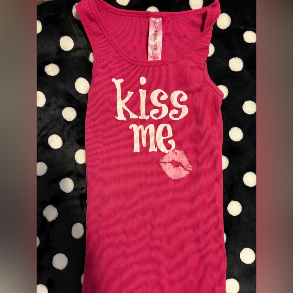 Pink 'Kiss Me' Tank Top